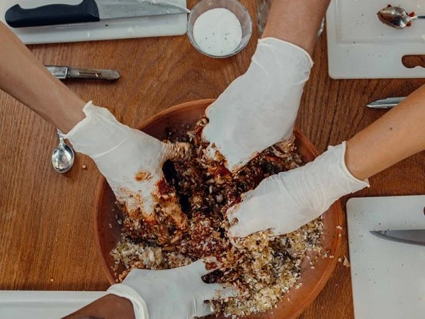 Preparing food together in Cappadocia