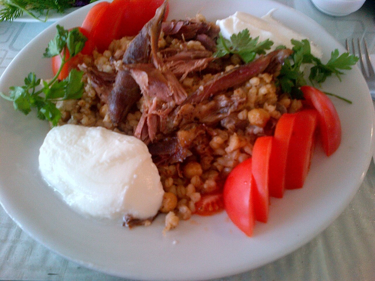 Keşkek from Tokat, served today.