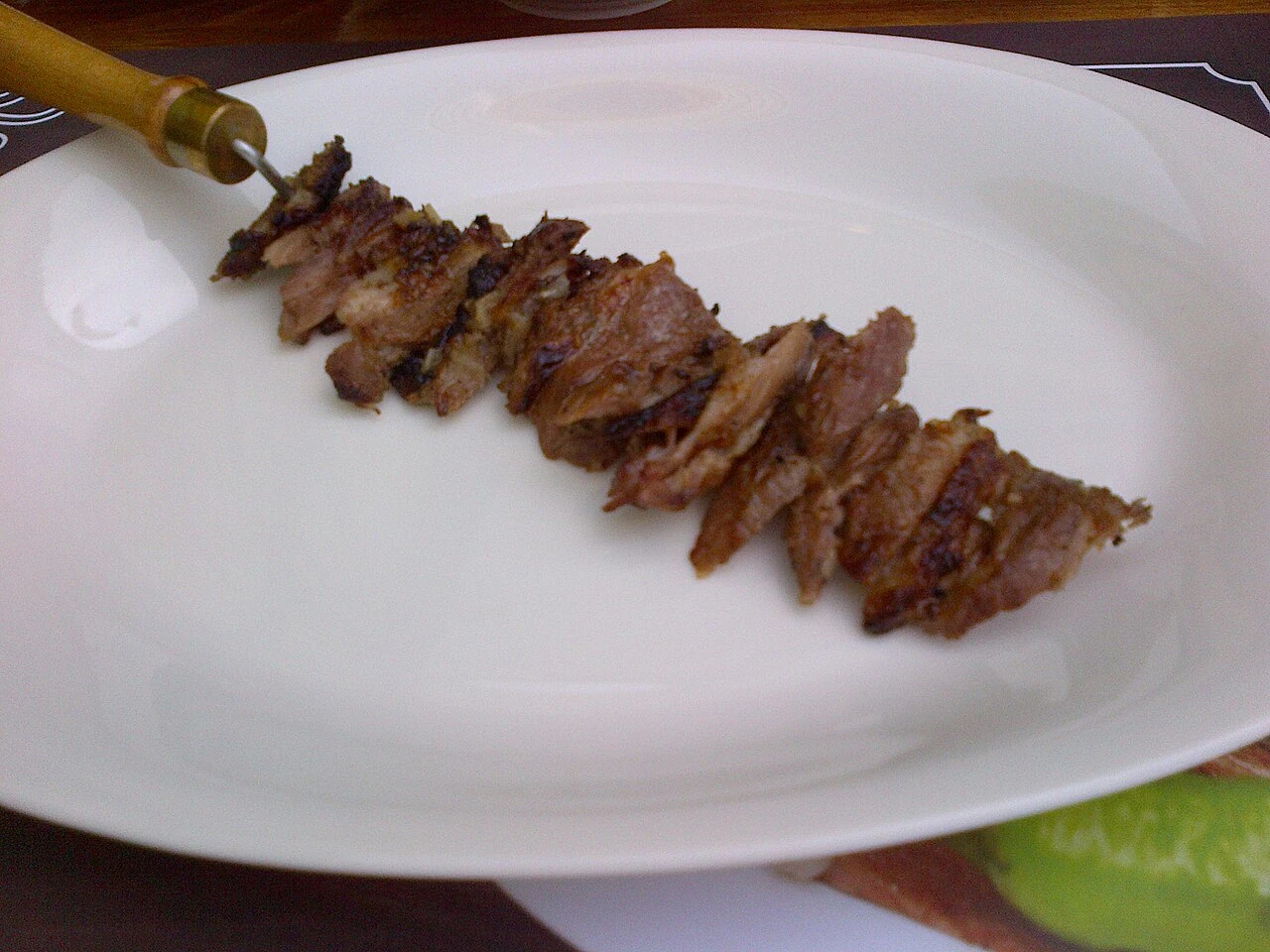 Cağ kebabı, a contemporary grilled-meat dish.