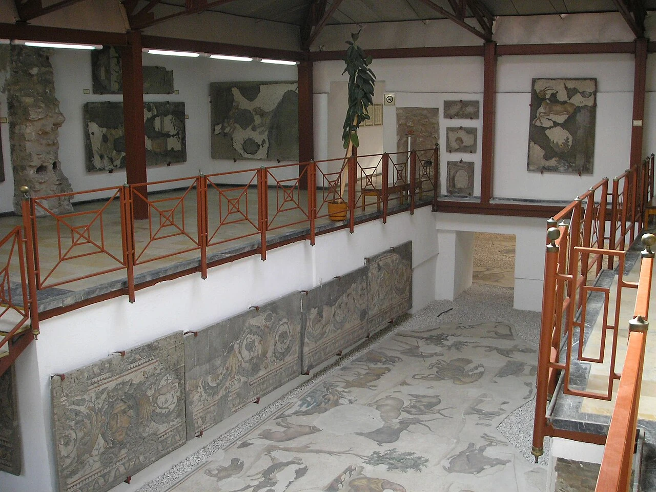 An interior view of Istanbul’s Great Palace Mosaics Museum.
