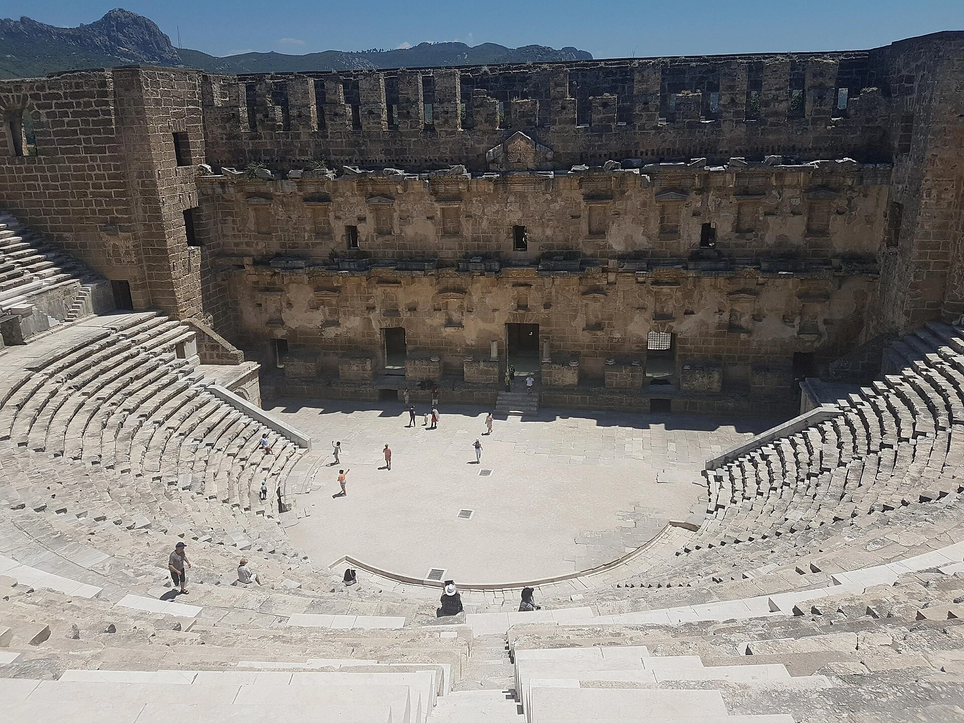 The ancient theatre at Aspendos.