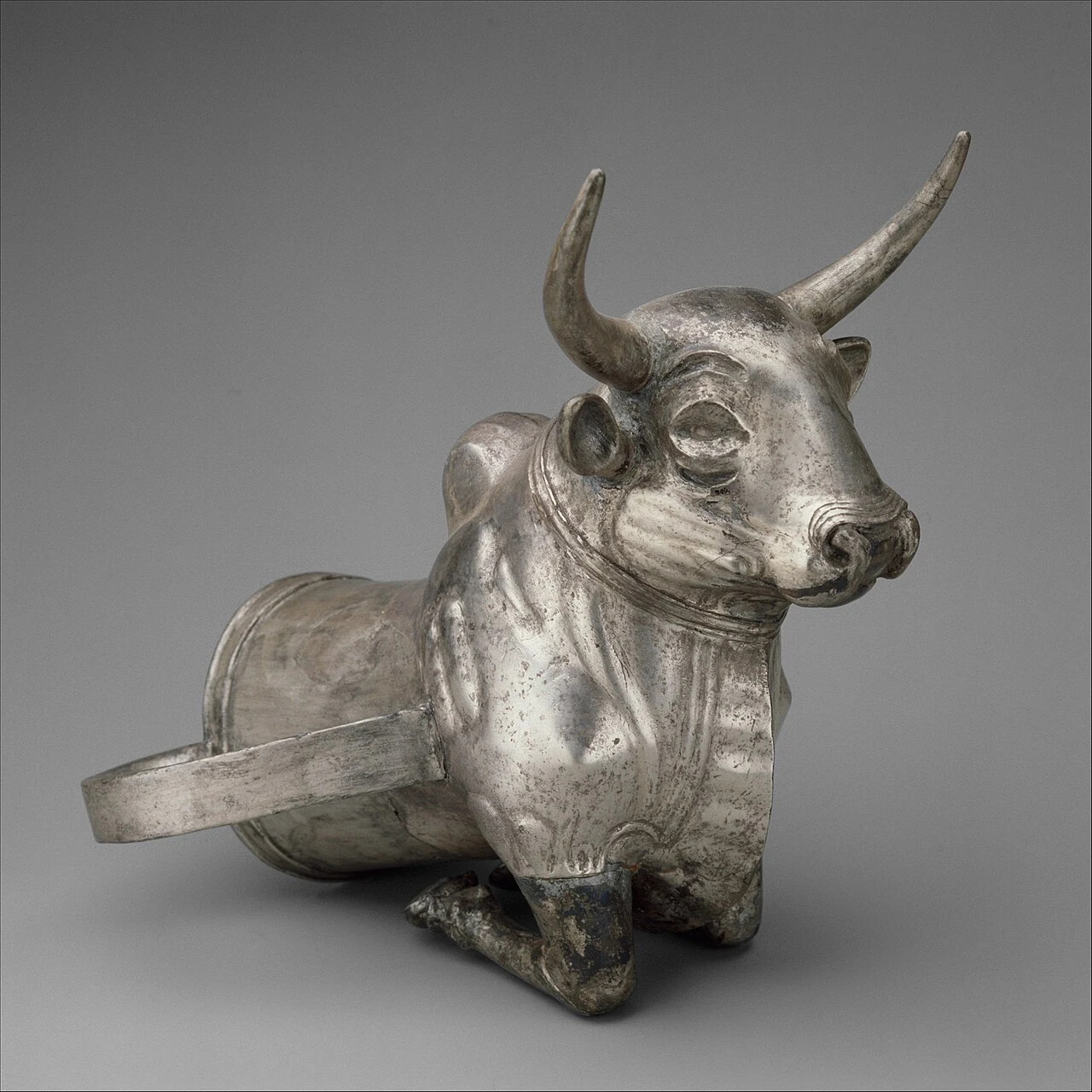 A Hittite vessel shaped like a bull, from the Metropolitan Museum collection.