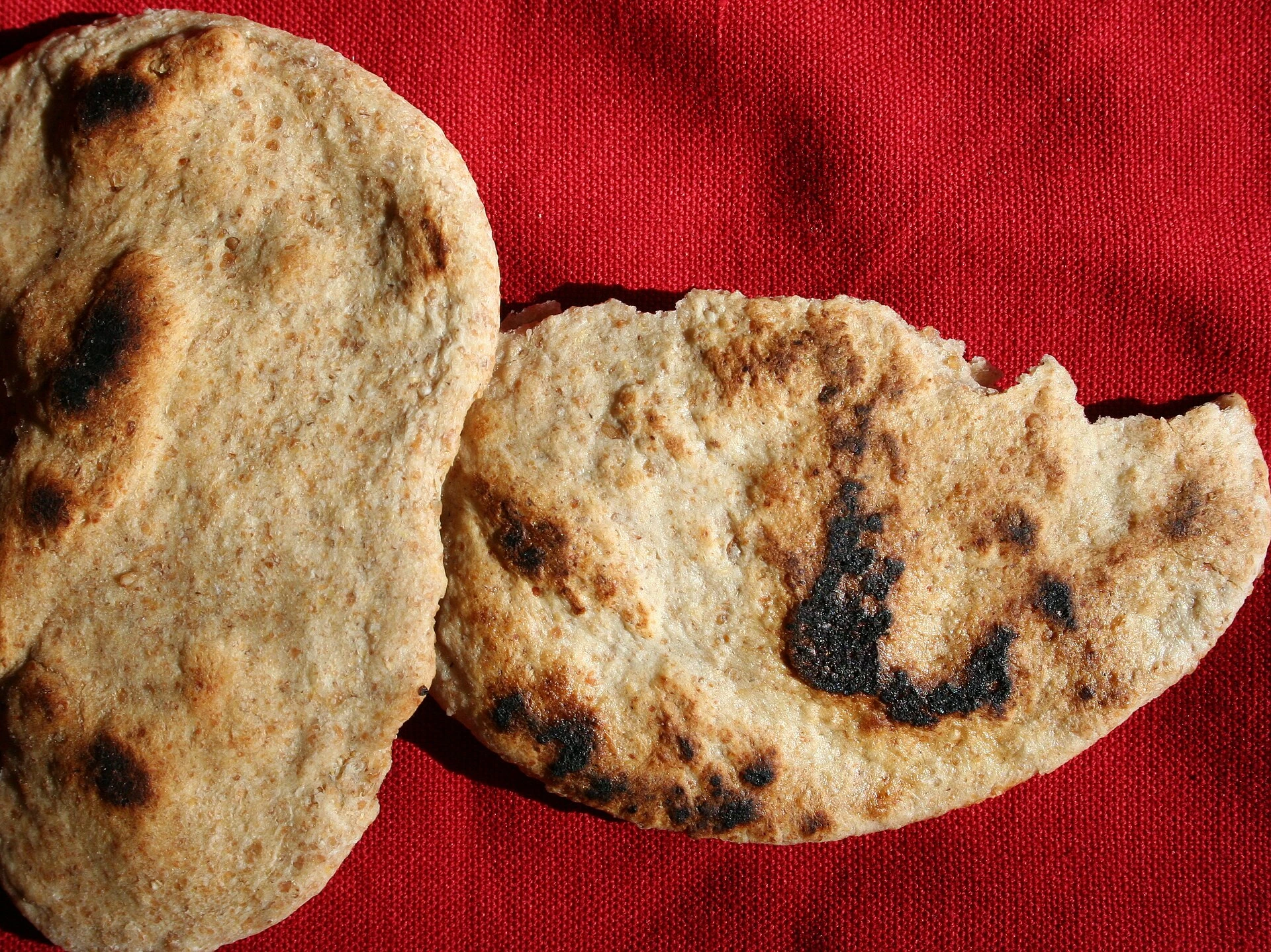 Flatbread; a modern example, not a reconstructed Sumerian recipe.