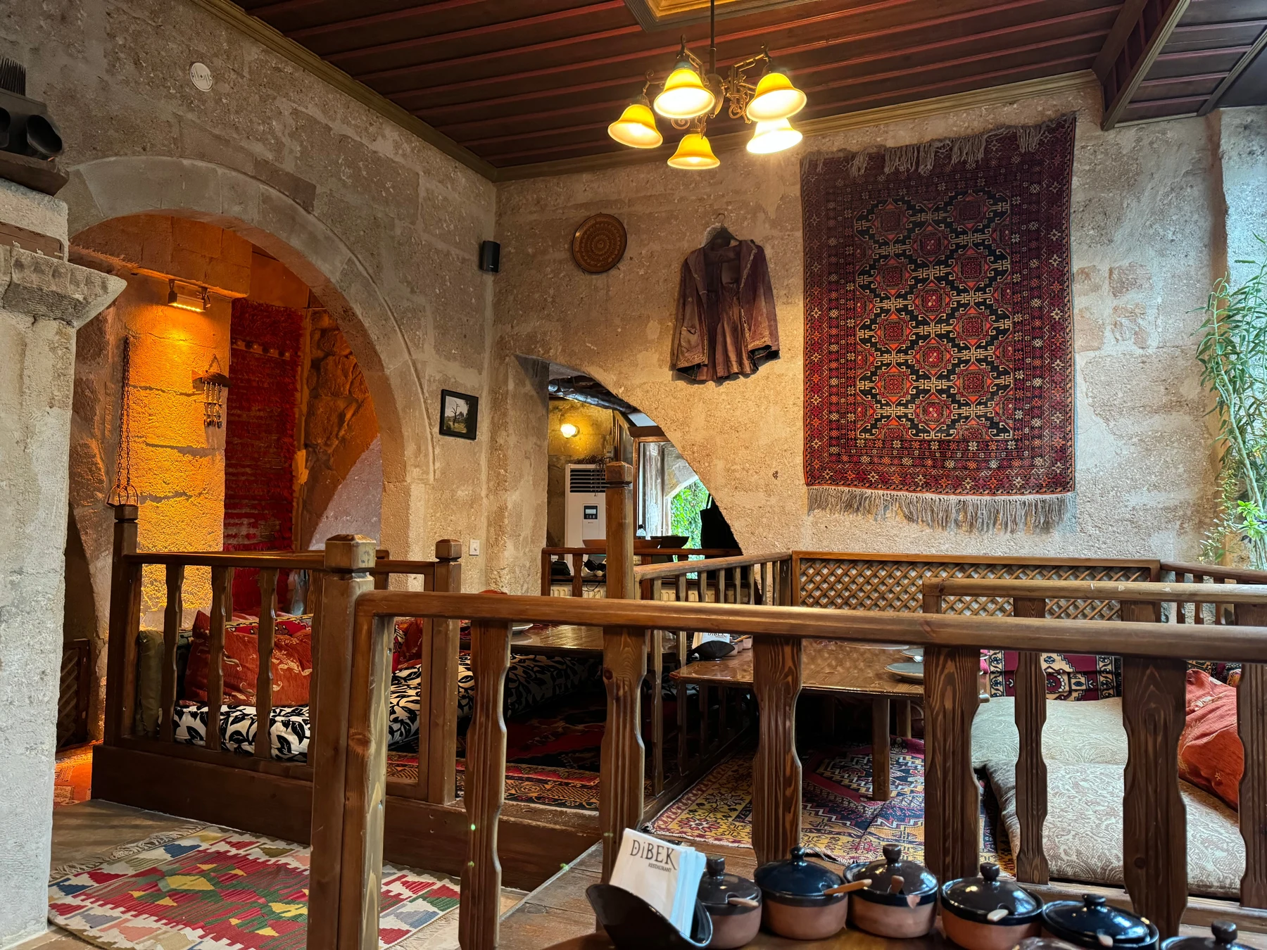 Traditional stone dining room at Dibek in Göreme, archival venue photograph