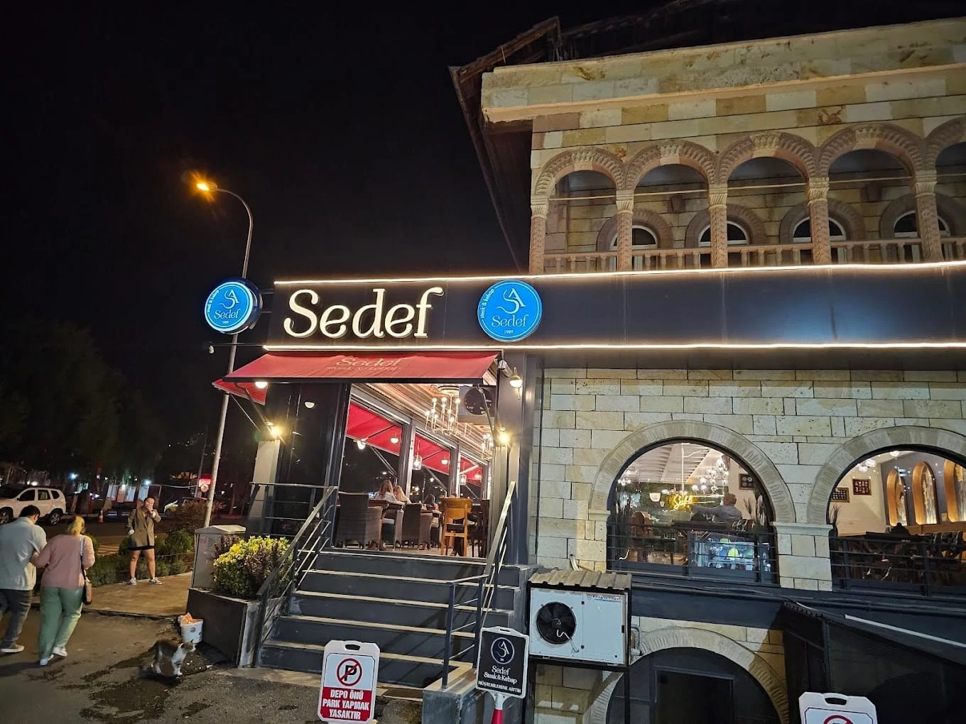 Sedef Steak Kebap in Göreme — exterior at night