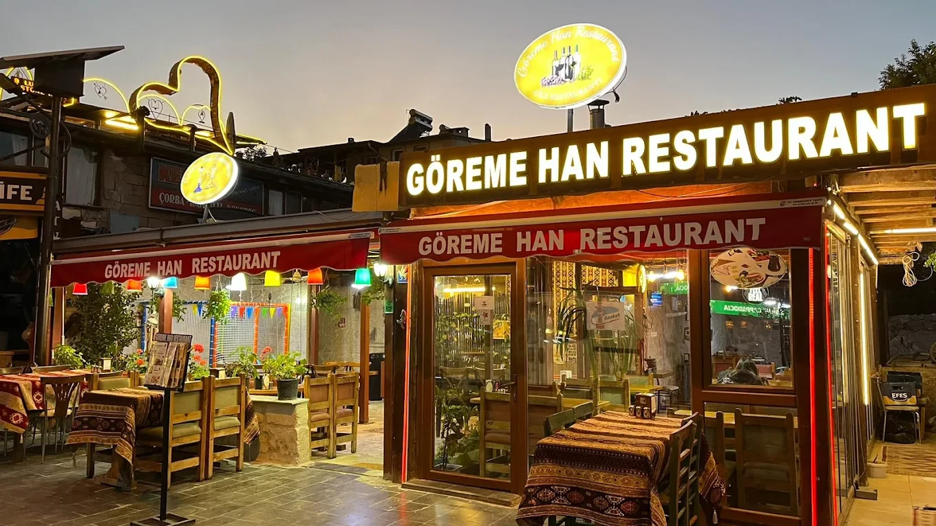 Göreme Han Restaurant exterior and outdoor tables