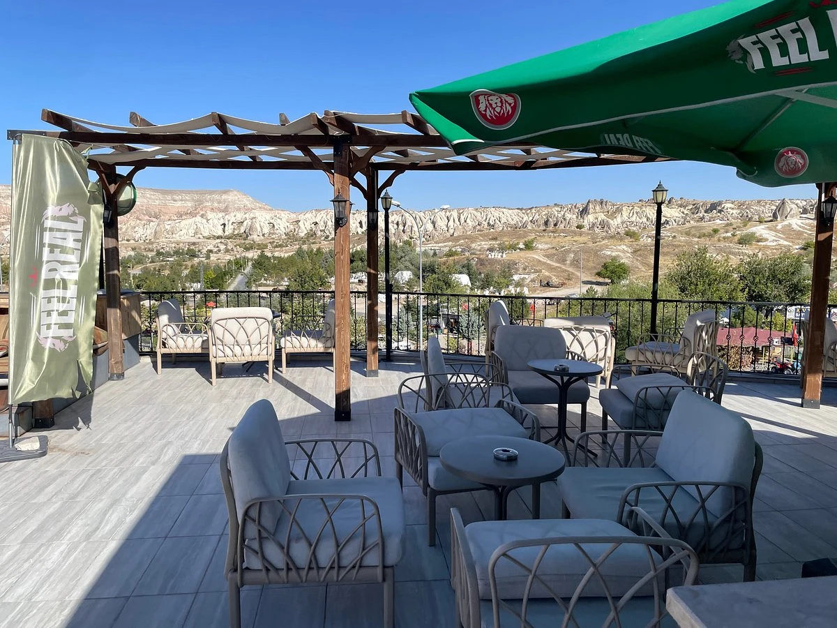 The Goat Coffee terrace overlooking Göreme