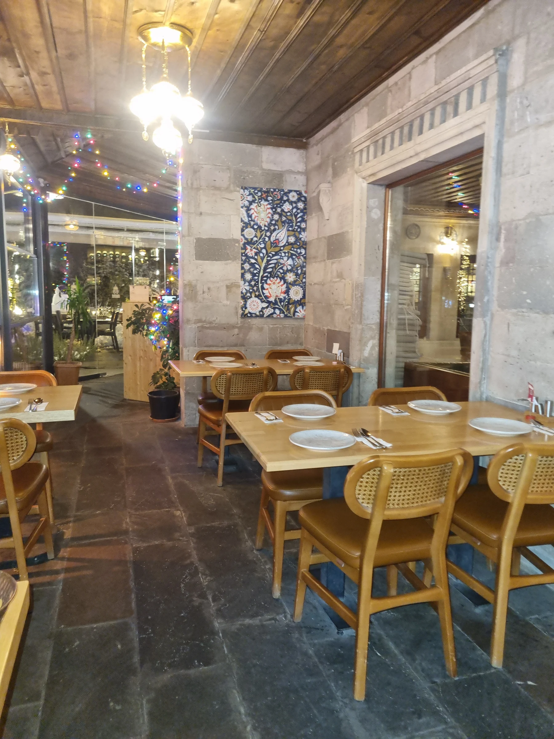 Dining area at Dalchini Restaurant in Göreme