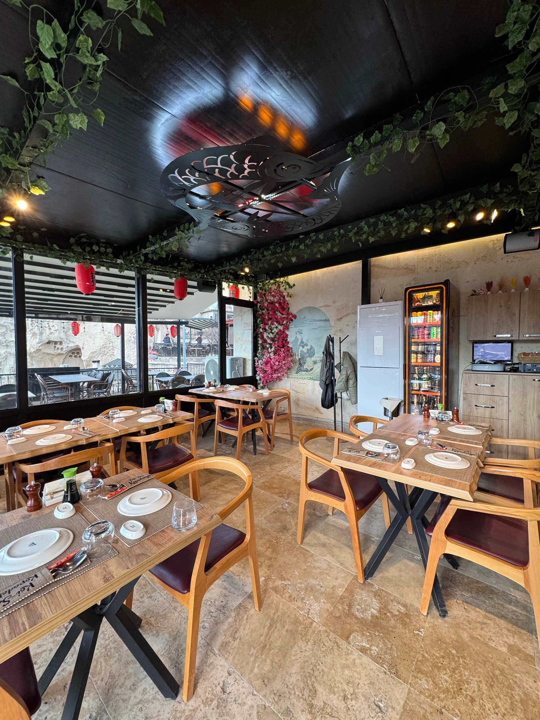 Covered dining area at Koi-sa Kapadokya Sushi & Noodle