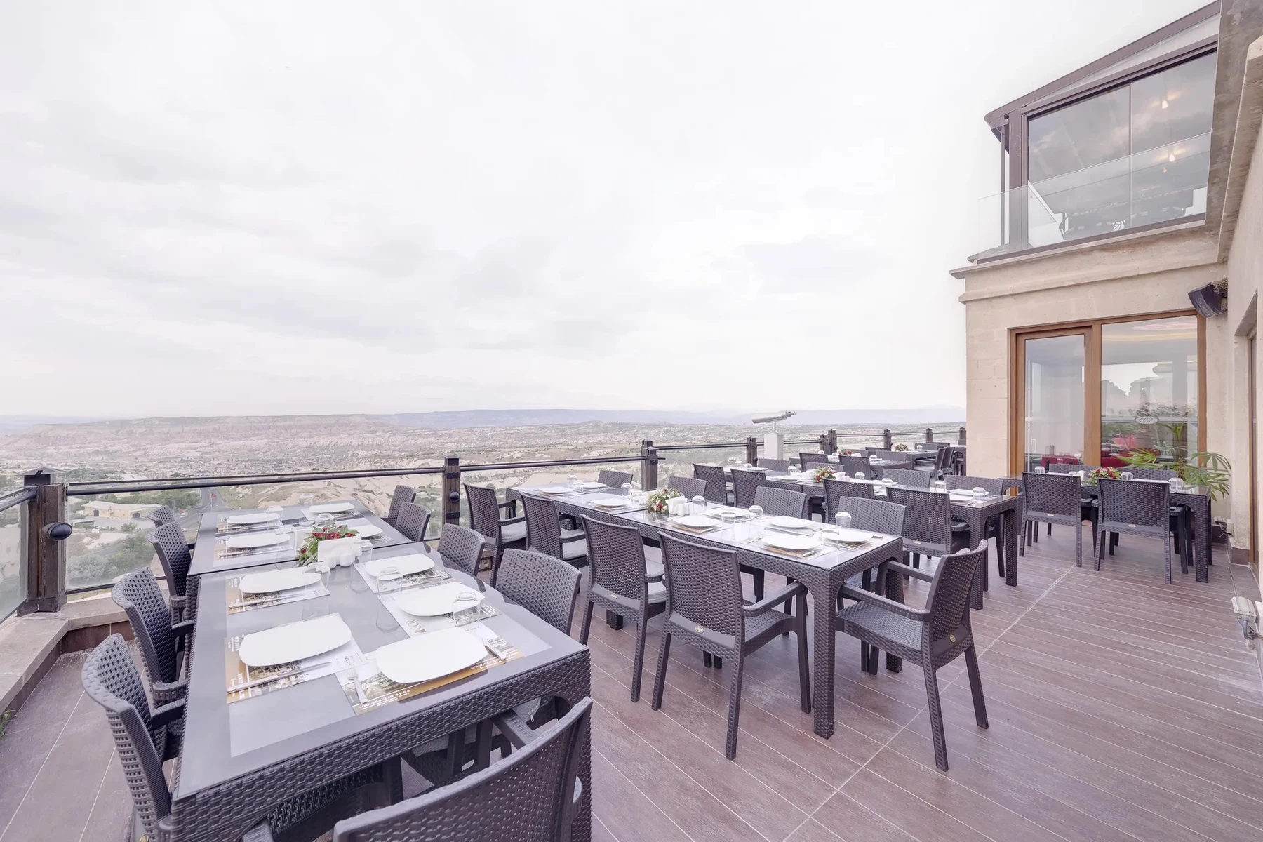 Padishah Restaurant — Restaurant dining terrace in Uçhisar