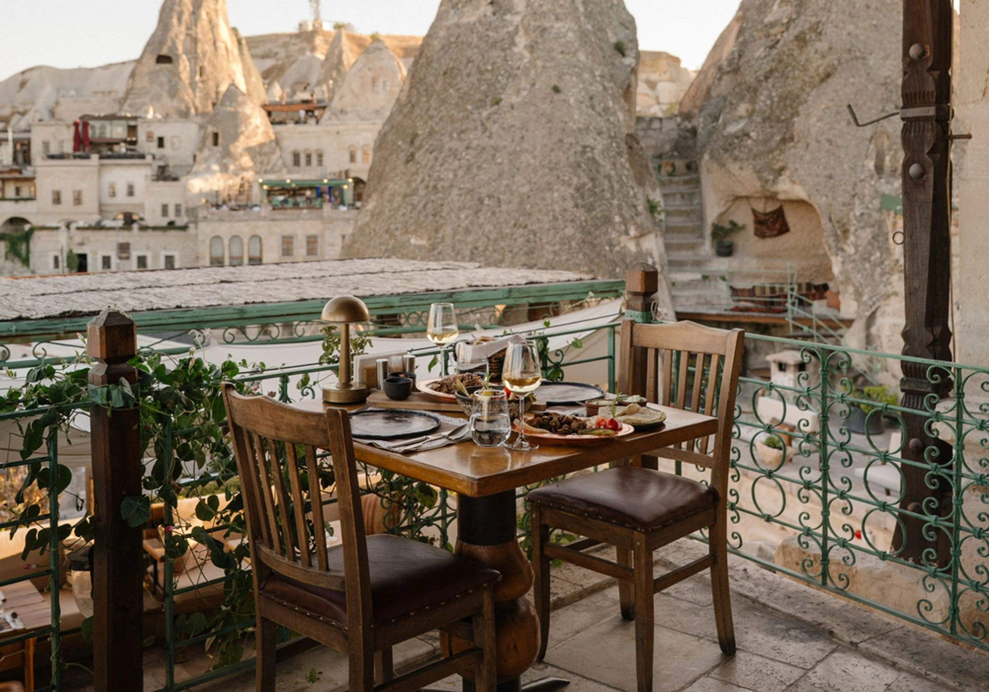 Happena Restaurant terrace overlooking Göreme